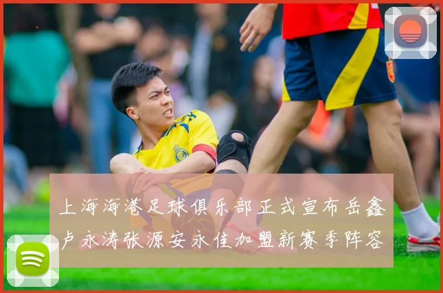 上海海港足球俱乐部正式宣布岳鑫卢永涛张源安永佳加盟新赛季阵容更新